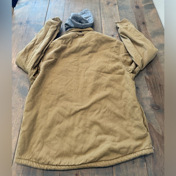 SOLD ✅ Jachs New York Men’s Heavyweight Sherpa Lined Khaki Jacket Hoodie Sz:L - Picture 13 of 14